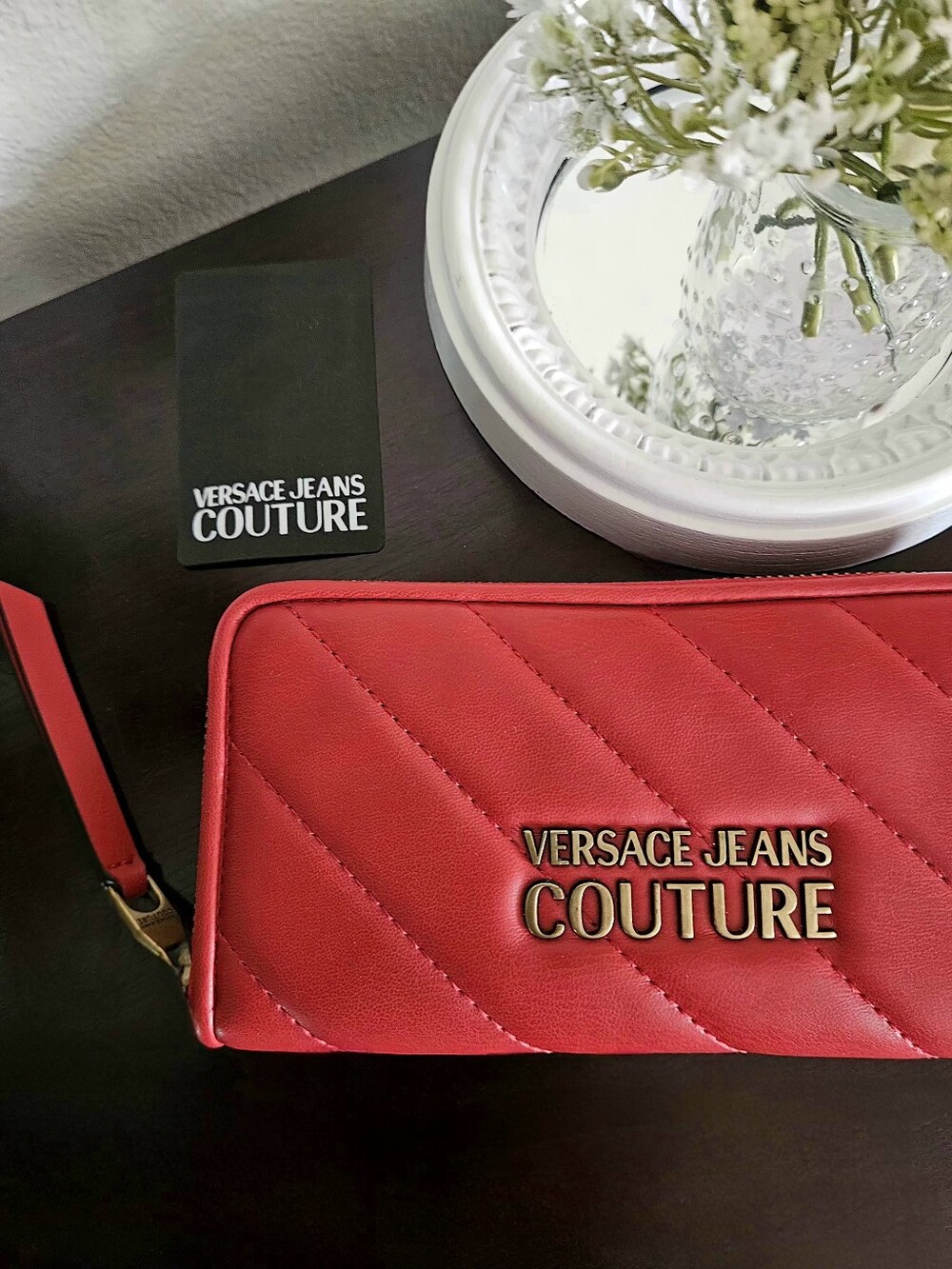 Versace Jeans Couture Leather Wristlet Wallet